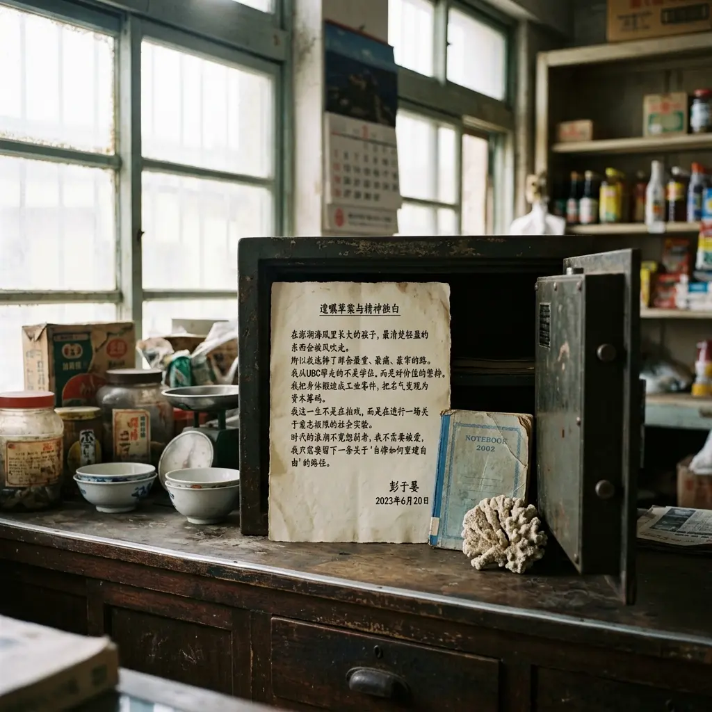 一份存放于澎湖老家杂货铺保险柜里的遗嘱草案与精神独白