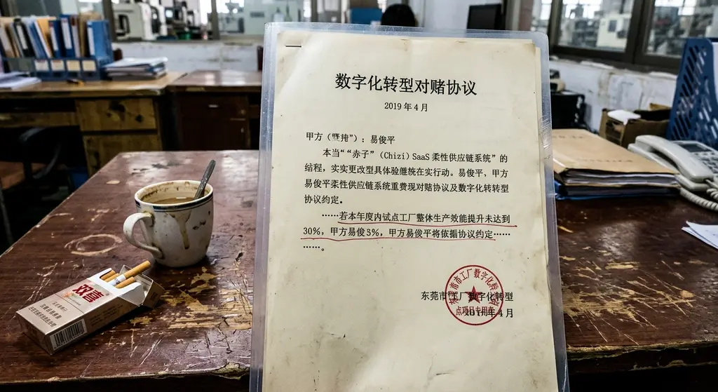 2019年4月易俊平与三家试点工厂签署的《数字化转型对赌协议》